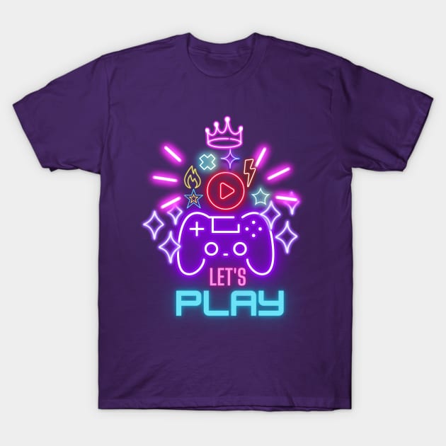 Gaming Let's Play T-Shirt by Merchandise Mania